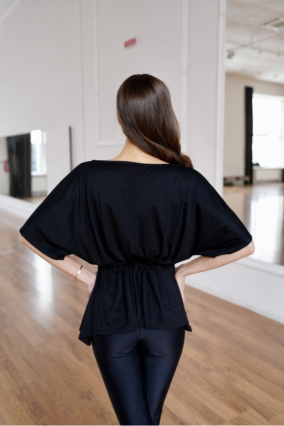 Crop top TP968 female, black, viscose