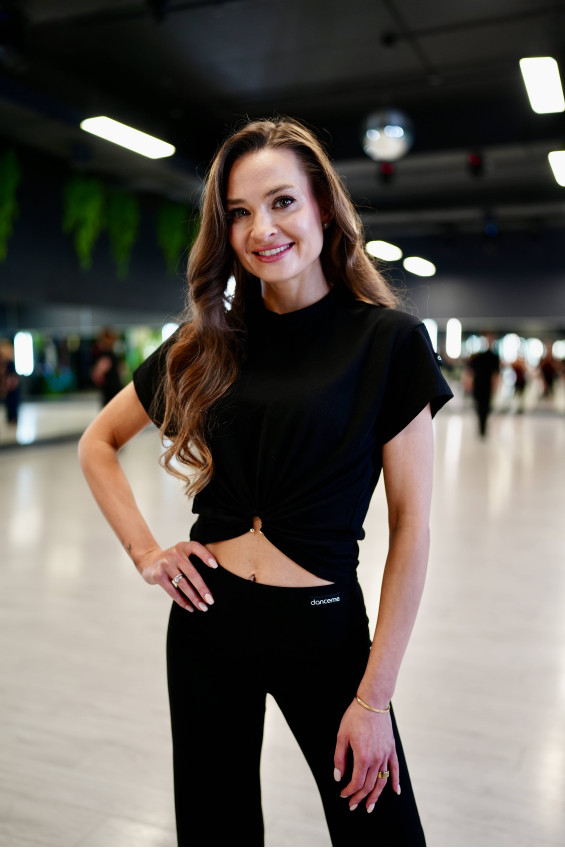 Crop top TP954 female, black, cotton