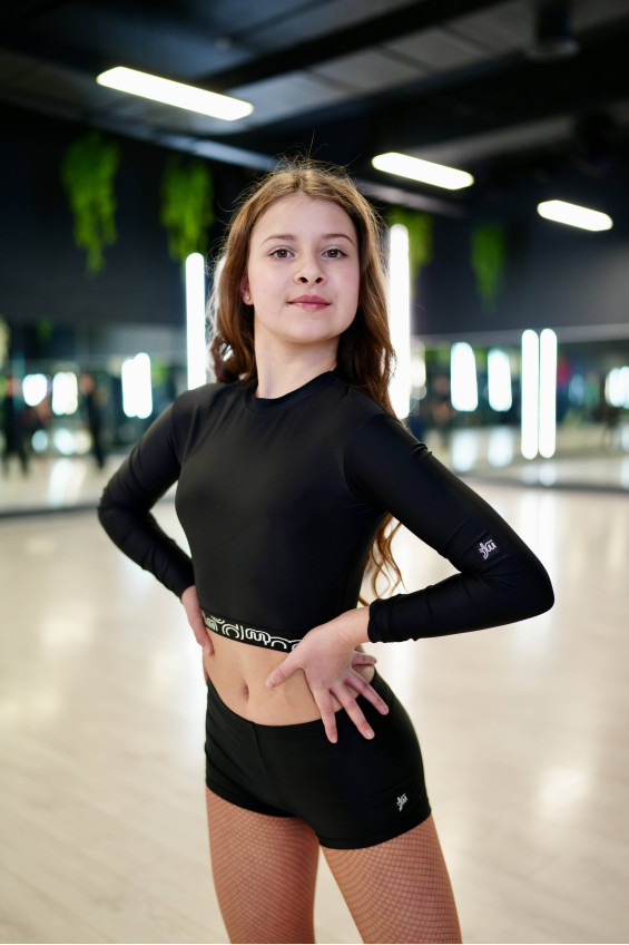 Топ TP973DR для дівчинки, чорний, біфлекс матовий