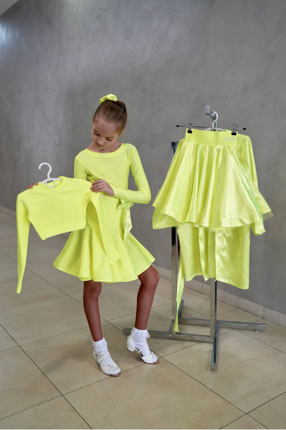 Гардероб GR1002# для дівчинки, лимоний, біфлекс, атлас