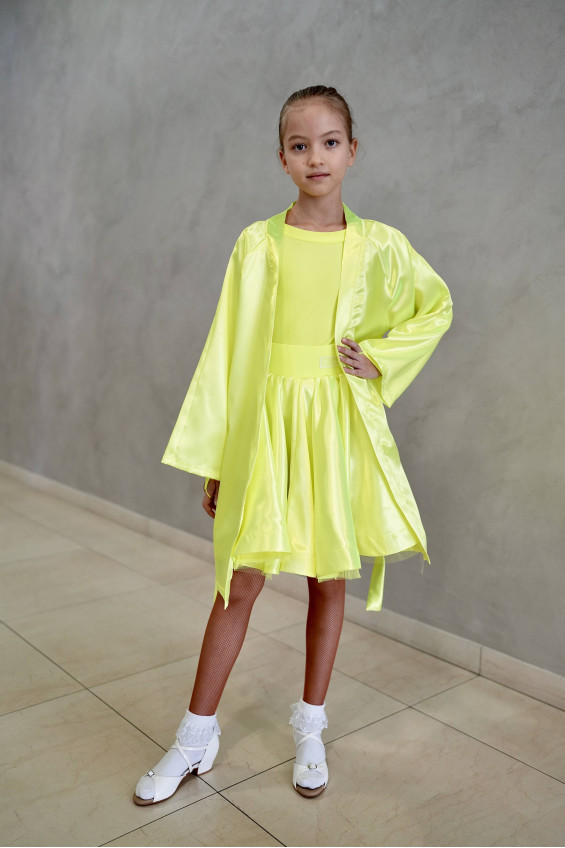 Гардероб GR1002# для дівчинки, лимоний, біфлекс, атлас