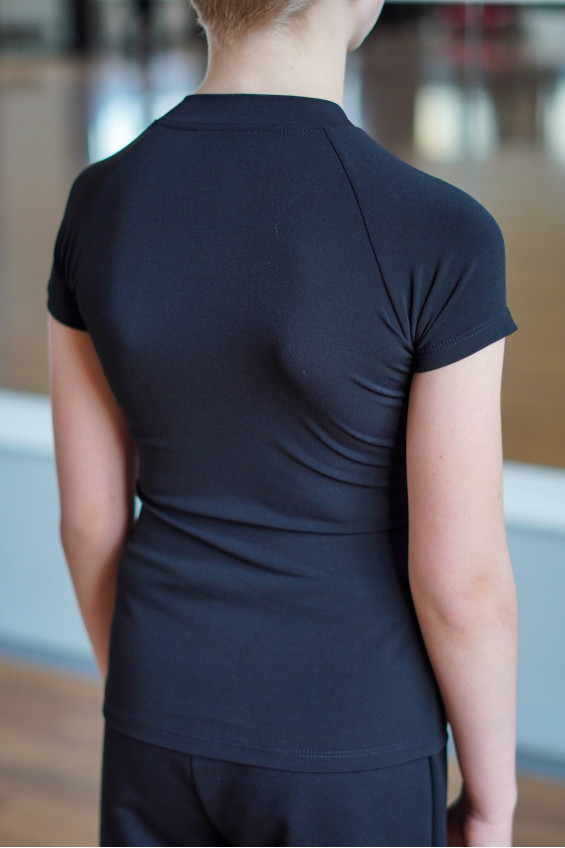 Футболка дитяча F727KR чорний, масло