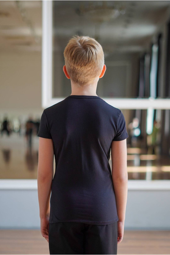 Футболка дитяча F74KR чорний, бавовна