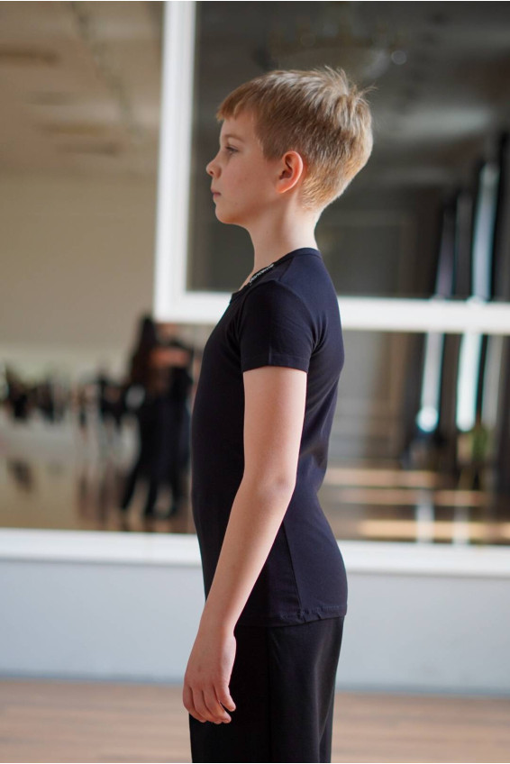 Футболка дитяча F74KR чорний, бавовна