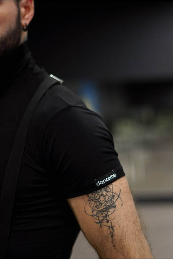 Turtleneck Top GL480KR male, Black, crepe