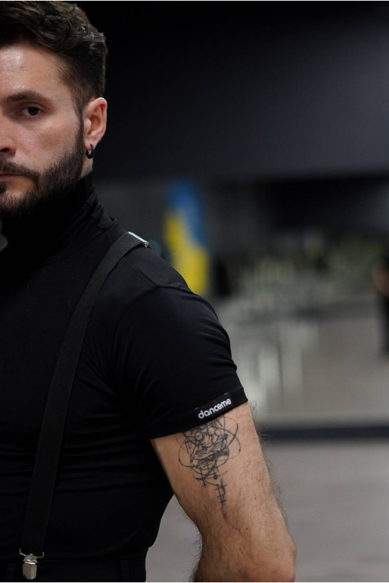 Turtleneck Top GL480KR male, Black, crepe