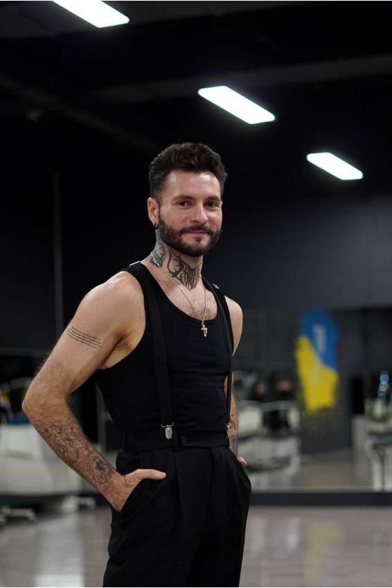 Tank Top M301 male, Black, crepe