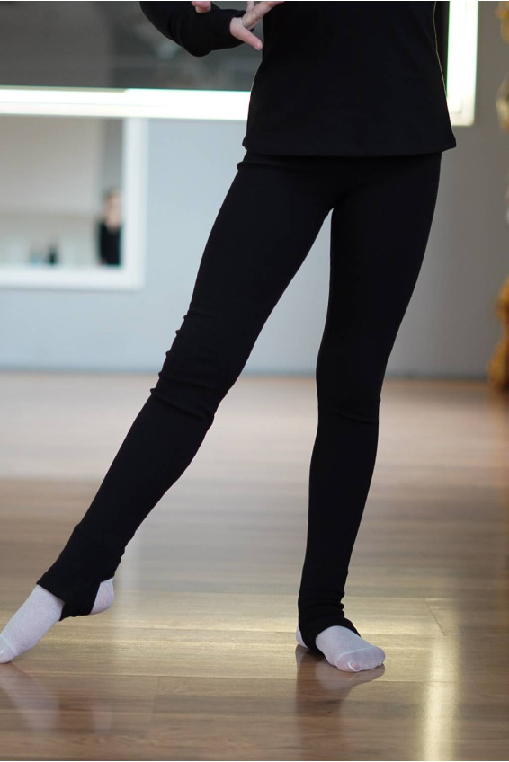 Лосини Гімнастичні L253-23 для дівчинки, чорний, бавовна