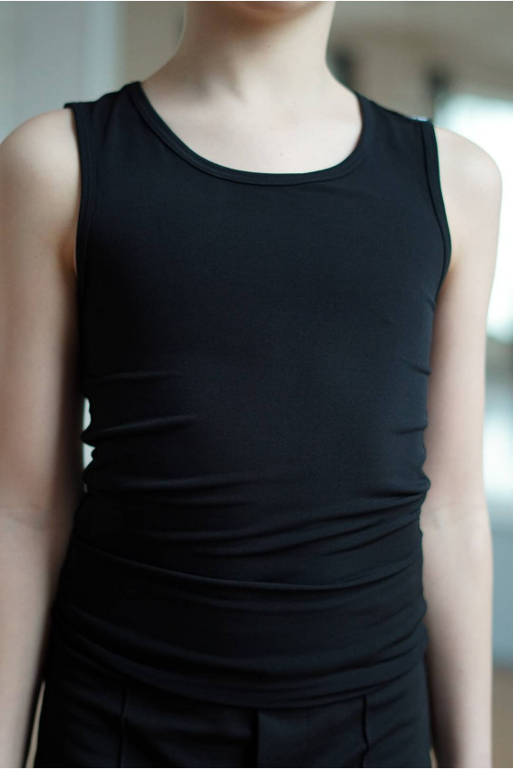 Майка M301 для хлопчика, чорний, масло