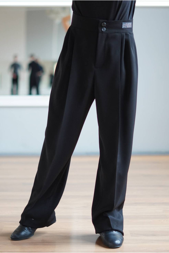 Штани BRM757 для хлопчика, чорний, костюмна тканина