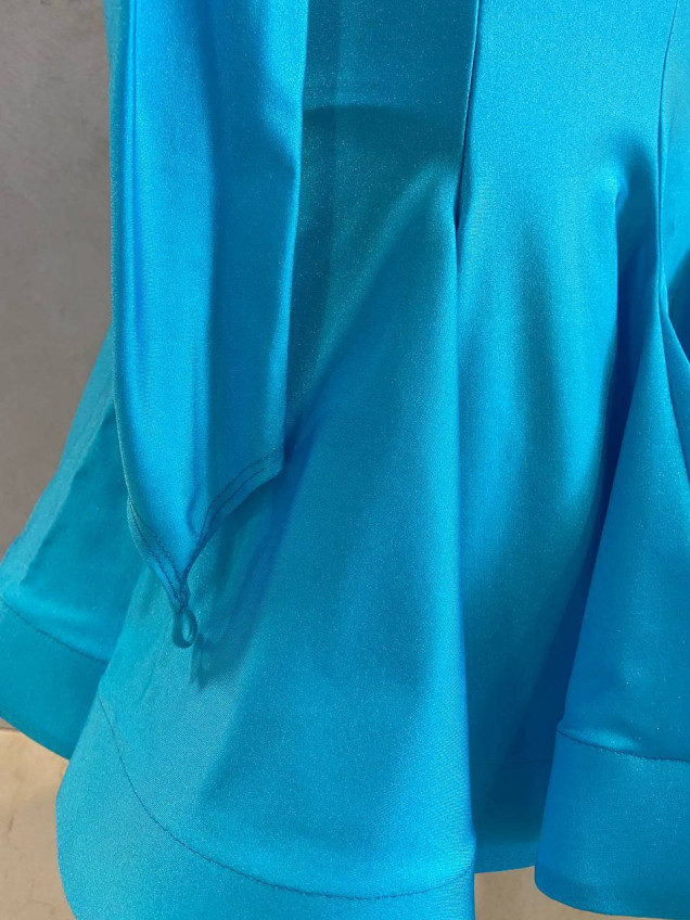 Juvenile dress BS536DR-372# for a girl, light blue, italian lycra