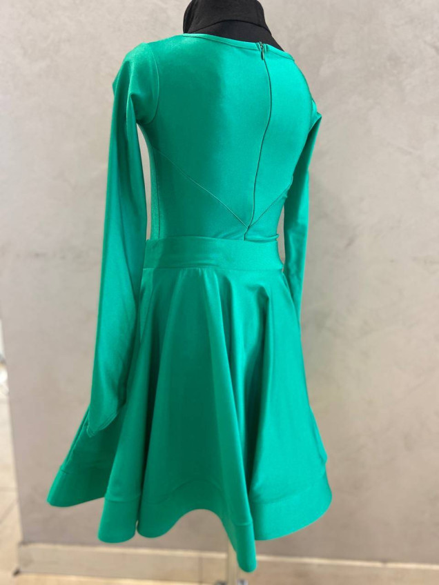 Бейсик BS319DR-402# для девочки, изумрудный, бифлекс итальянский