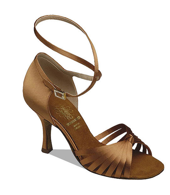 Обувь женская латина 1063 женская, Dark Tan/Narrow