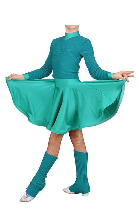 Кофта на запах RKF1 бірюзовий, акрил