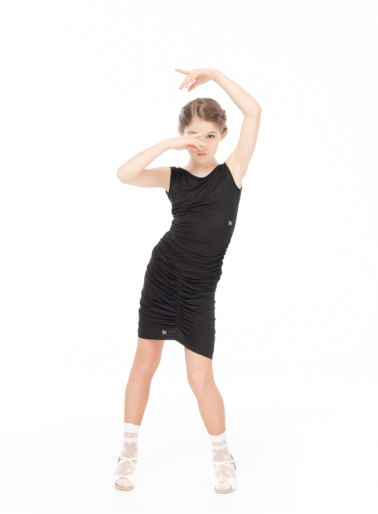 Блуза BL296 для дівчинки, чорний, віскоза