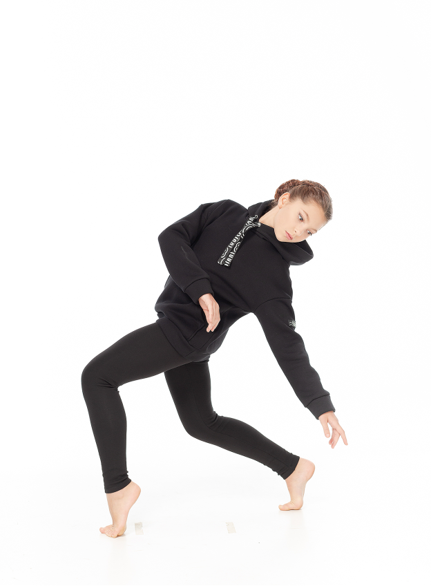 Dance Me Худи XD793 детские, плотный хлопок с высоким начесом , черный