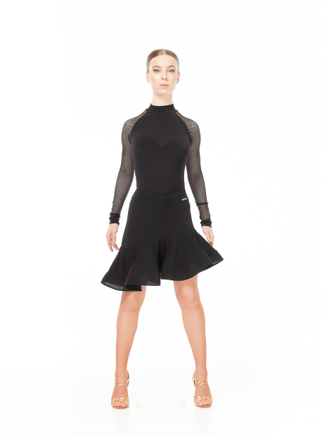 Skirt UL611# female, Black, crepe