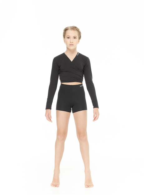 Шорты Мини SH524-VT для девочки, черный, хлопок