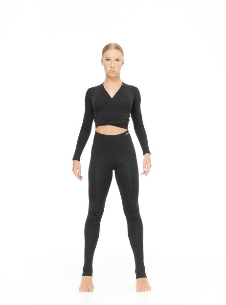 Stirrup Leggings L253-VT female, Black, cotton