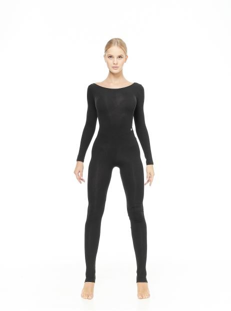 Unitard KM801DR female, black, cotton