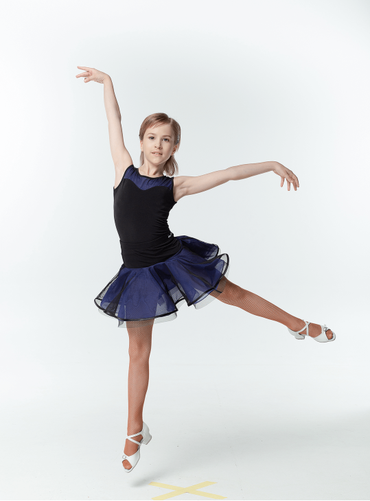 Блуза BL335-3 для дівчинки, чорн/смор, масло, сітка