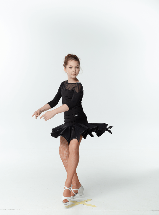 Юбка UL359 для девочки, черный, масло, сетка