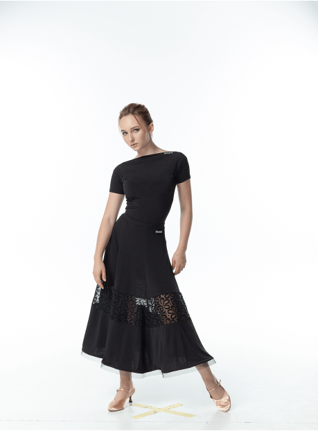 Спідниця US358-20# жіноча, чорний, масло, сітка