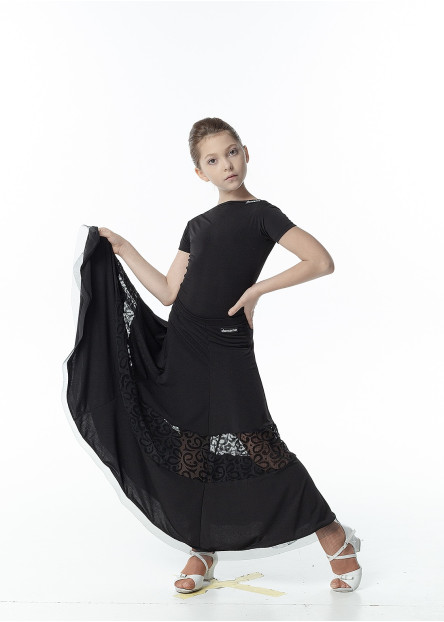 Спідниця US358-20# для дівчинки, чорний, масло, сітка