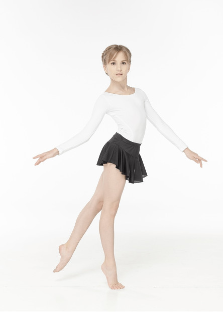 Юбка-хитон UH57 для девочки, черный, полиамид, микромасло