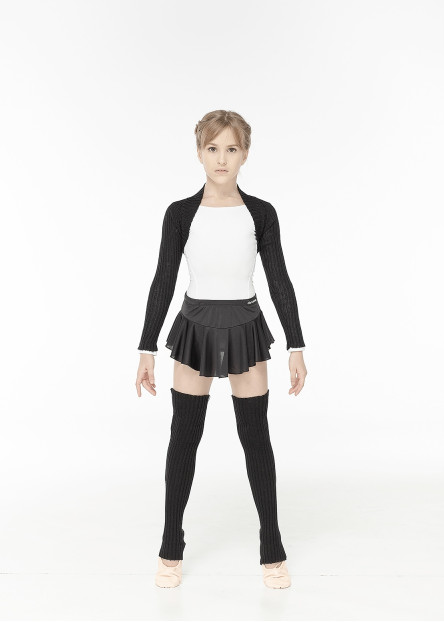 Рукава Открытые RRO1 черный, шерсть/акрил, 2*2