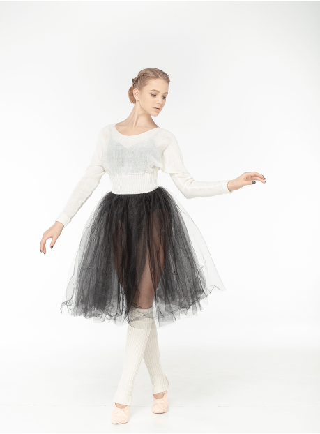 Dance Me Open sleeves jersey, wool, black