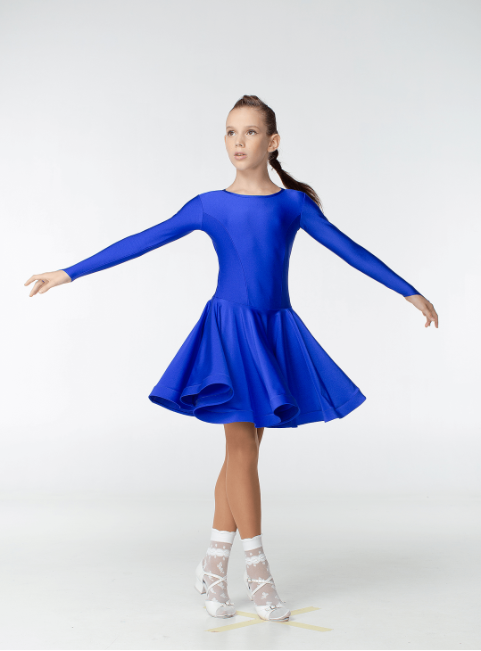 Juvenile dress BS420DR# for a girl, Electric Blue, lycra