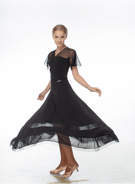 Спідниця US100# жіноча, чорний, масло, сітка