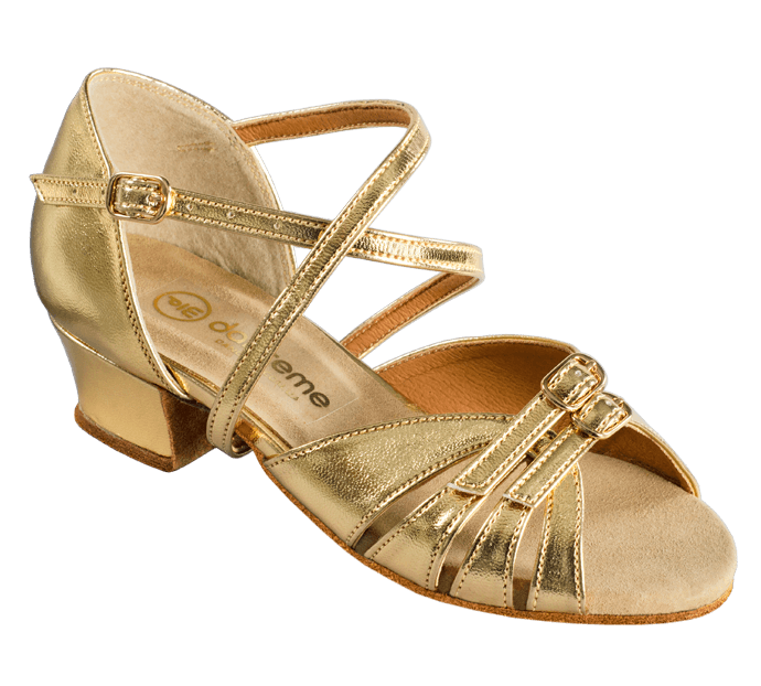 Обувь блок-каблук  2001 для девочки, золото