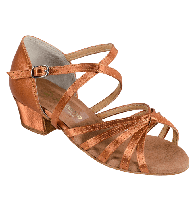 Girls dance shoes  2033 for a girl, Dark Tan