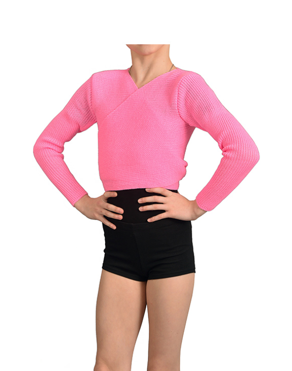 Кофта на запах RKF1 світло-рожевий №7, акрил