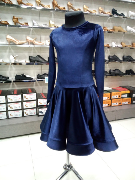 Бейсик BS420DR-13А# для девочки, синий, бархат