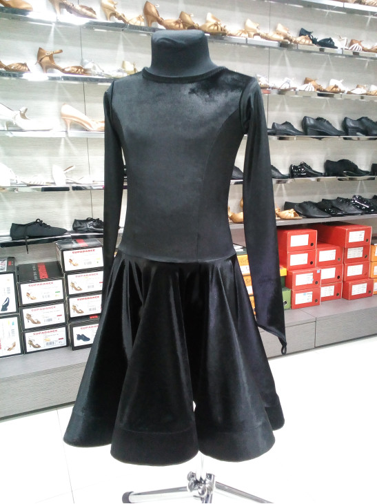 Juvenile dress BS420DR-13А# for a girl, Black, velvet