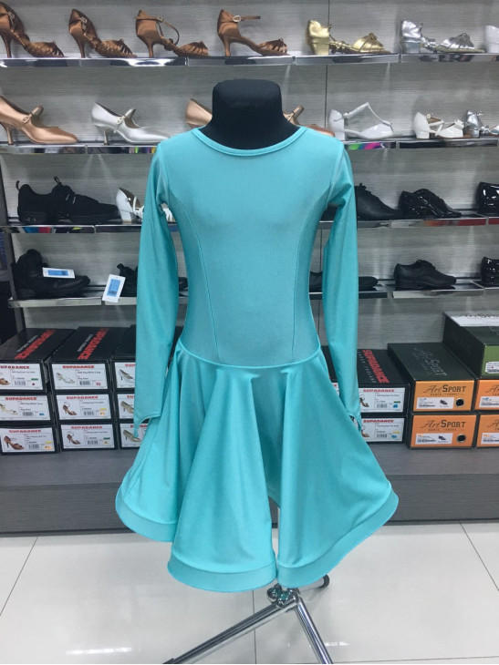 Juvenile dress BS420DR# for a girl, Mint, lycra