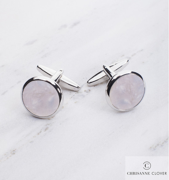 Cufflinks CFL.SIL/MOP Silver with mother of pearl