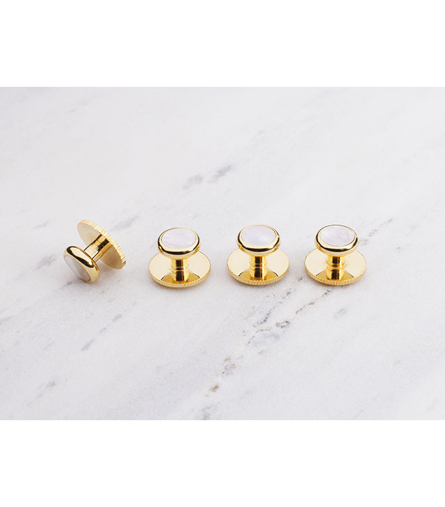 Dress studs DST.GOL/MOP Gold with mother of pearl