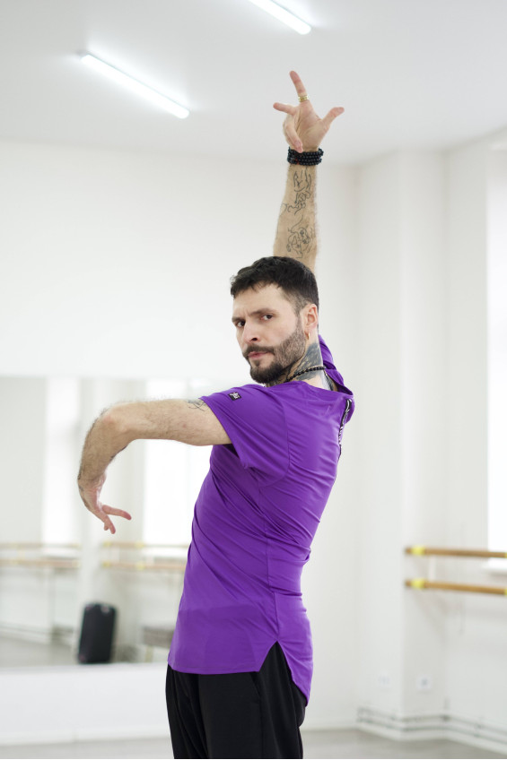 T-Shirt F759KR male, violet, crepe