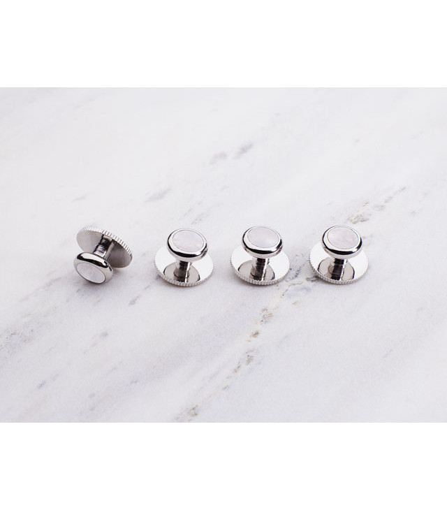 Dress studs DST.SIL/MOP Silver with mother of pearl