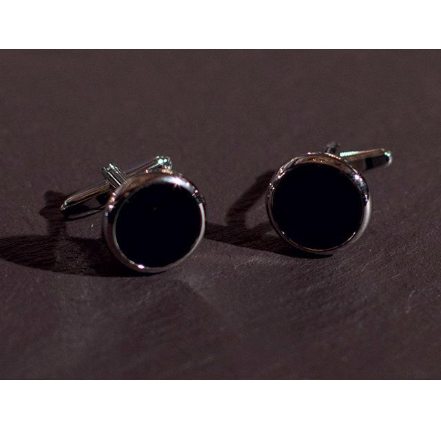 Запонки CFL.SIL/BLK серебро з черным перламутром