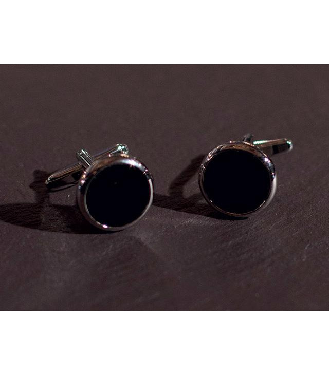 Cufflinks CFL.SIL/BLK Silver on black