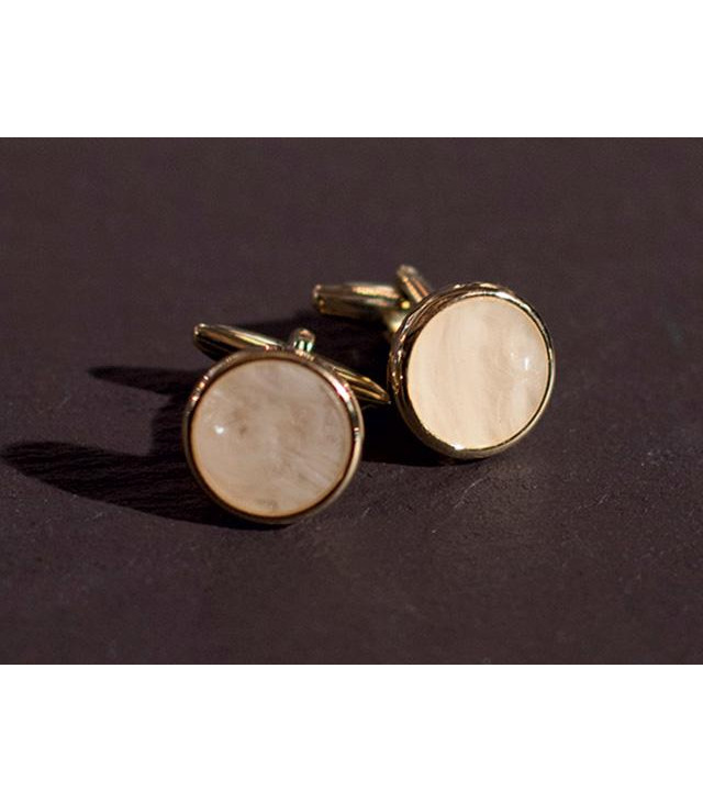 Cufflinks CFL.GOL/WH Gold on white