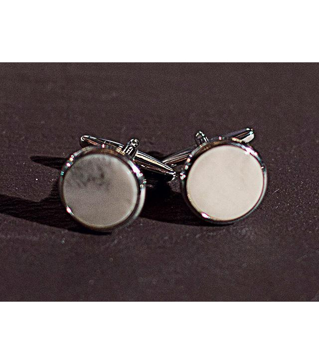 Cufflinks CFL.SIL/WH Silver on white