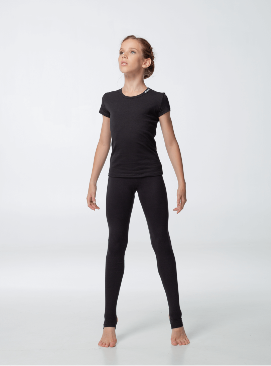 Лосини гімнастичні дитячі L253 Dance.me, Україна, бавовна, чорний