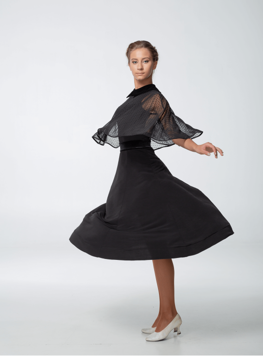 Сукня PS433-6# жіноча, чорний, масло, сітка+бархат