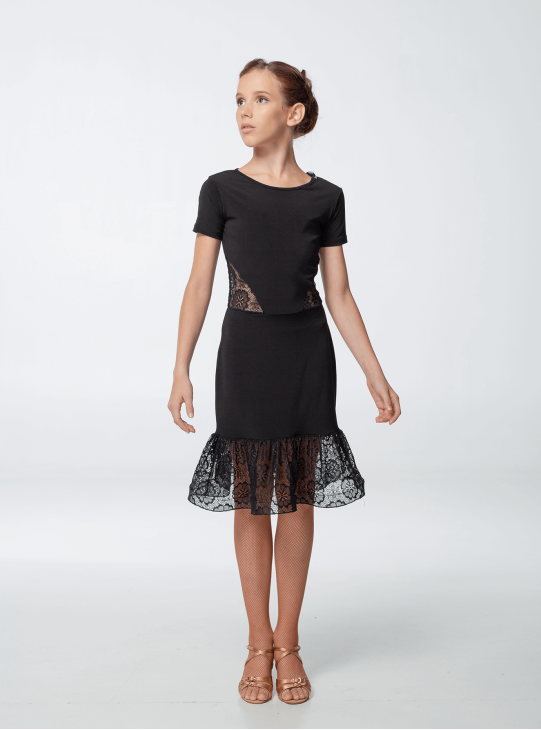 Сукня PL443-11# для дівчинки, чорний, масло, гіпюр